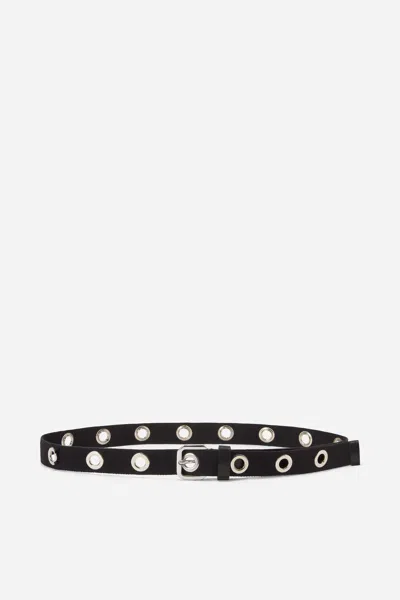 Filippa K Webbing Eyelet Belt In Black