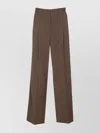 Filippa K Wide Leg Trousers With Pleats And Pockets In Brown