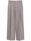 Filippa K Wide Pleated Flannel Trousers In Gray
