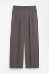 Filippa K Wide Wool Trousers In Brown