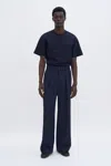Filippa K Wide Wool Trousers In Blue