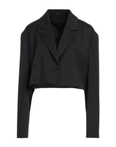 Filippa K Woman Blazer Black Size 12 Polyester, Wool, Elastane