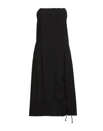 Filippa K Woman Midi Dress Black Size 6 Wool, Elastane