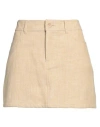 Filippa K Woman Mini Skirt Beige Size 10 Cotton, Polyester In Beige
