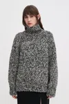 Filippa K Wool Alpaca Mouliné Sweater In Black