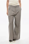 Filippa K Wool Blend Cropped Fit Palazzo Pants In Gray