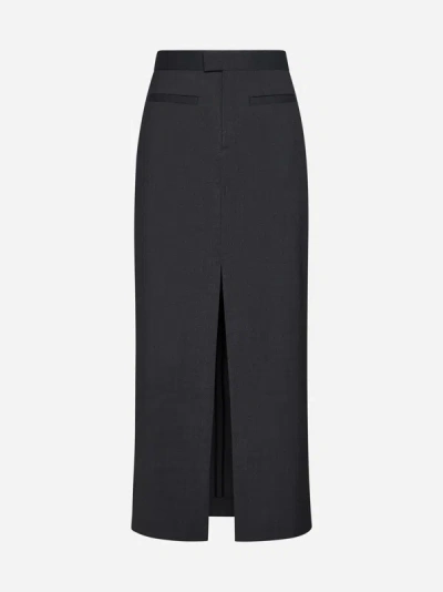 Filippa K Long Tailored Skirt In Grey