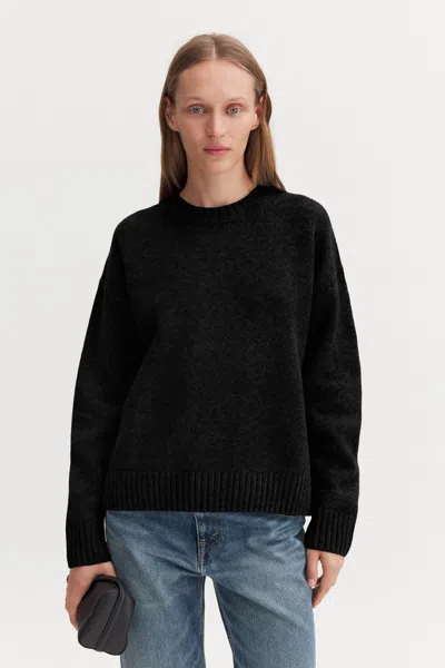 Filippa K - Wool Cashmere Sweater - Dame - Black - Xs - Oversized