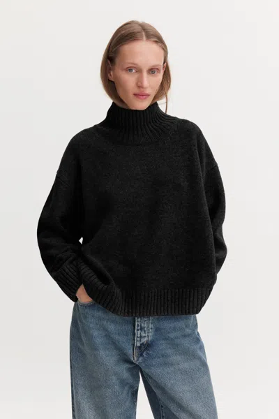 Filippa K Wool Cashmere Turtleneck Sweat In Black