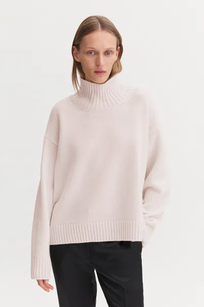 Filippa K Wool Cashmere Turtleneck Sweat In Soft Rose