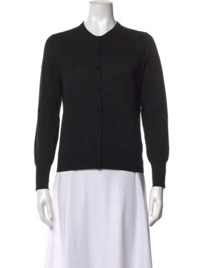 Pre-owned Filippa K Wool Crew Neck Sweater In Black