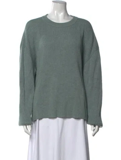 Pre-owned Filippa K Wool Crew Neck Sweater In Green
