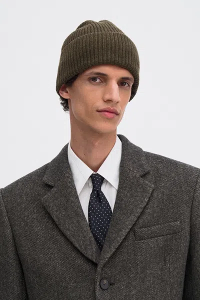 Filippa K Wool Rib Hat In Green