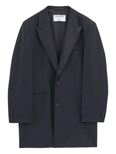 Filippa K Wool Single-breasted Blazer In Blue