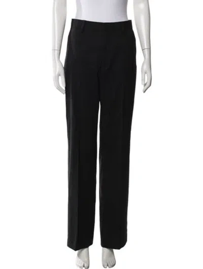 Pre-owned Filippa K Wool Straight Leg Pants In Black