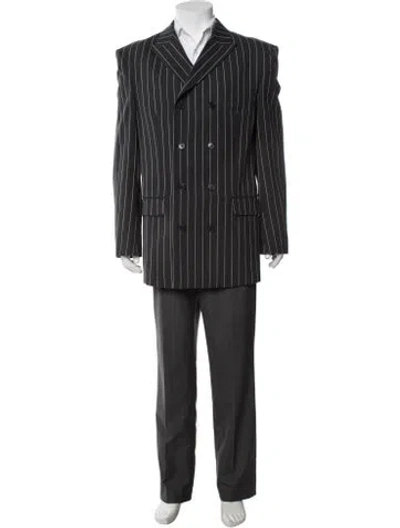 Pre-owned Filippa K Wool Striped Blazer In Grey