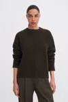 Filippa K Wool Yak Crewneck Sweater In Brown