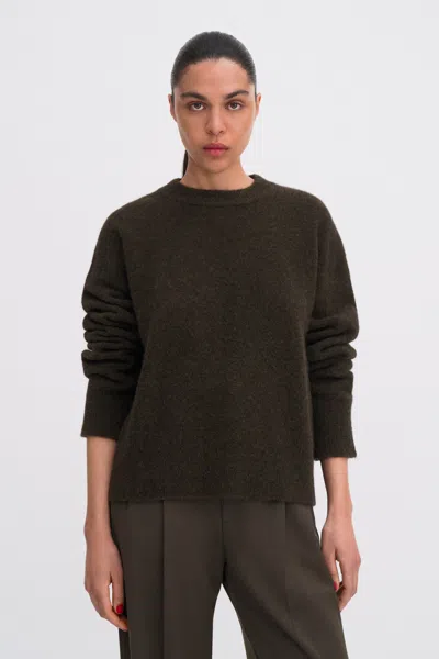 Filippa K Wool Yak Crewneck Sweater In Brown