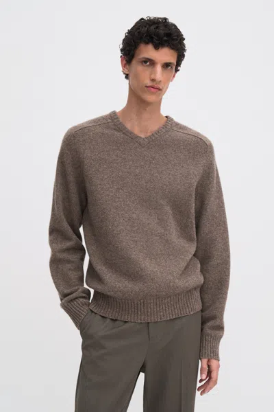 Filippa K Yak Wool V- Neck Sweater In Gray