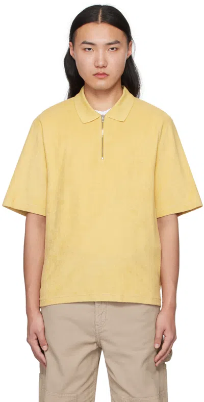 Filippa K Yellow Boxy Polo In Dark Yellow
