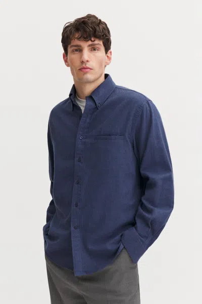 Filippa K Zack Flannel Shirt In Navy