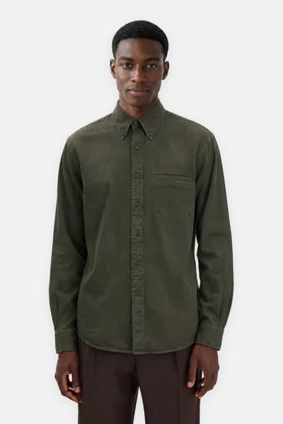 Filippa K Zack Shirt In Night Green