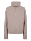 Filippa K Zip Roll-neck Sweater In Neutral