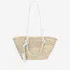 Filippo Catarzi Straw Bag With Logo In Beige