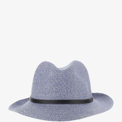 Filippo Catarzi Paper Blend Hat In Blue