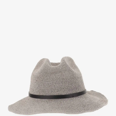 Filippo Catarzi Paper Hat With Logo In Grey