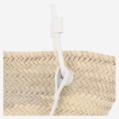 Filippo Catarzi Woven Straw Shoulder Bag In White