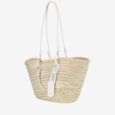 Filippo Catarzi Woven Straw Shoulder Bag In Beige