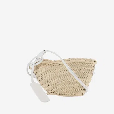 Filippo Catarzi Woven Straw Shoulder Bag In Beige