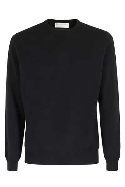 FILIPPO DE LAURENTIIS FILIPPO DE LAURENTIIS BLACK CASHMERE CREW NECK SWEATER