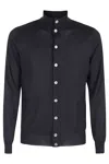 Filippo De Laurentiis Blouson With High Collar And Button-down Front In Blu