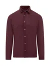 Filippo De Laurentiis Bordeaux Knit Shirt  In Brown
