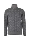 FILIPPO DE LAURENTIIS FILIPPO DE LAURENTIIS BRAIDED TURTLENECK PULLOVER CLOTHING