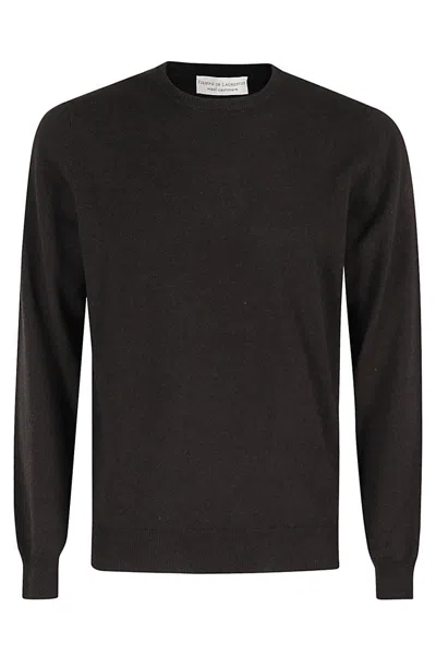 Filippo De Laurentiis Brown Crew Neck Sweater