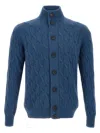 Filippo De Laurentiis Button-down Cardigan In Blue