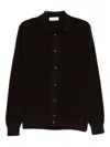 Filippo De Laurentiis Button-fastening Fisherman-knit Cardigan In Brown