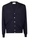 Filippo De Laurentiis Button Long-sleeves Cardigan In Blue