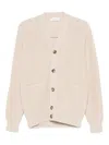 Filippo De Laurentiis Button Pocket Cardigan In Neutral