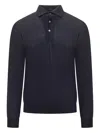 Filippo De Laurentiis Button Polo Shirt In Blue