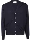 Filippo De Laurentiis Button Long-sleeves Cardigan In Blue