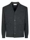 Filippo De Laurentiis Buttoned Cardigan In Gray