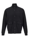 Filippo De Laurentiis Black Wool Cardigan With Pockets And High Collar In Black