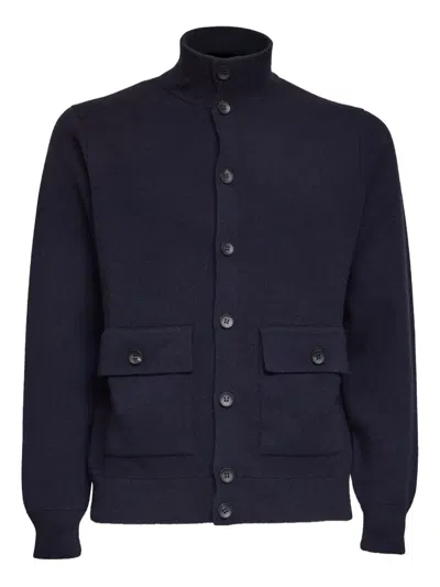 FILIPPO DE LAURENTIIS BUTTONED FRONT-POCKET SWEATER