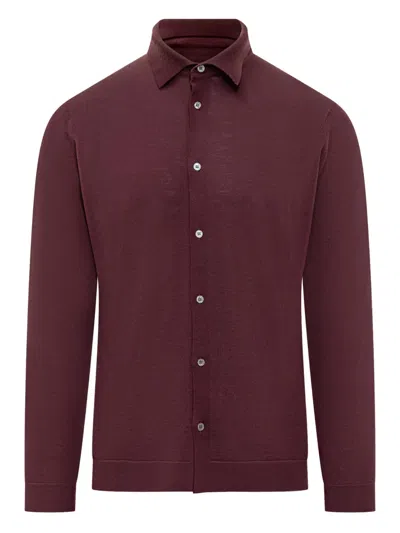 Filippo De Laurentiis Buttoned Long-sleeve Shirt In Red