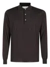 Filippo De Laurentiis Polo Manica Lunga Merino In Brown