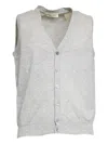 Filippo De Laurentiis Buttoned Sleeveless Waistcoat In Gray